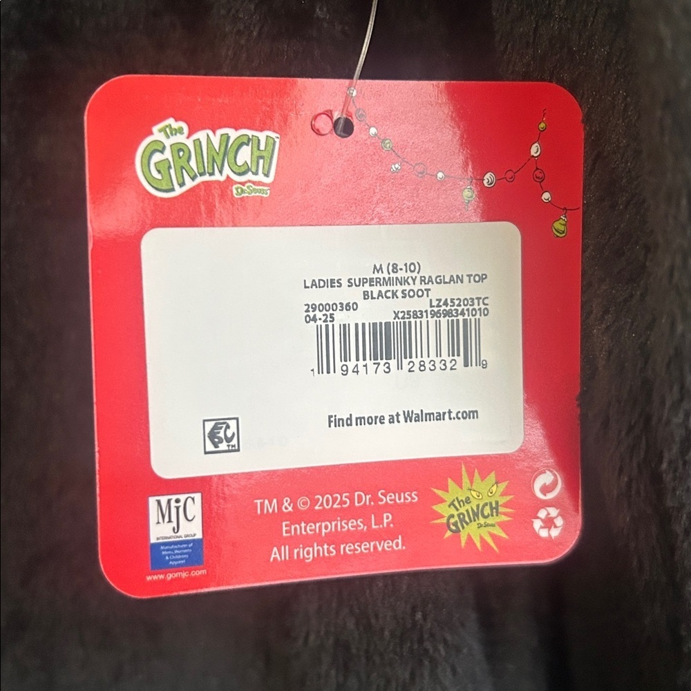 Dr. Seuss The Grinch 100% polyester plush long sleeve sleepwear top size m 8/10 - Picture 6 of 6
